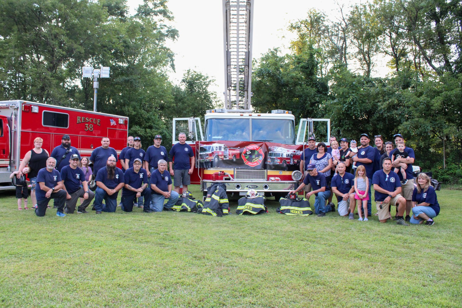 Members of the Washington Fire Company & Community Ambulance at Ashland's Community Night Out